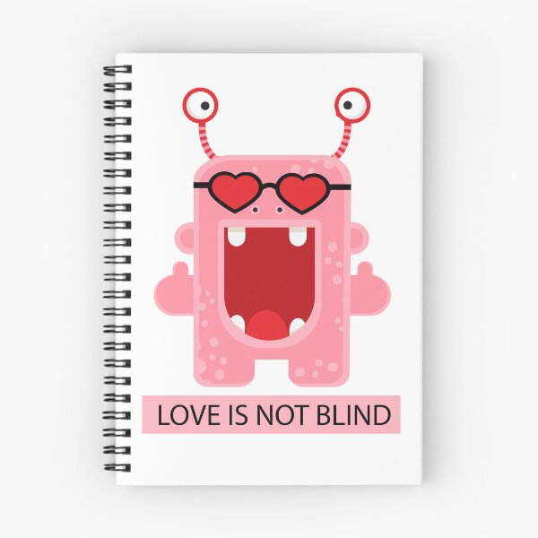 Item preview, Illustration with Monster and Text "Love Is Not Blind" designed and sold by AlginaPugachova.
