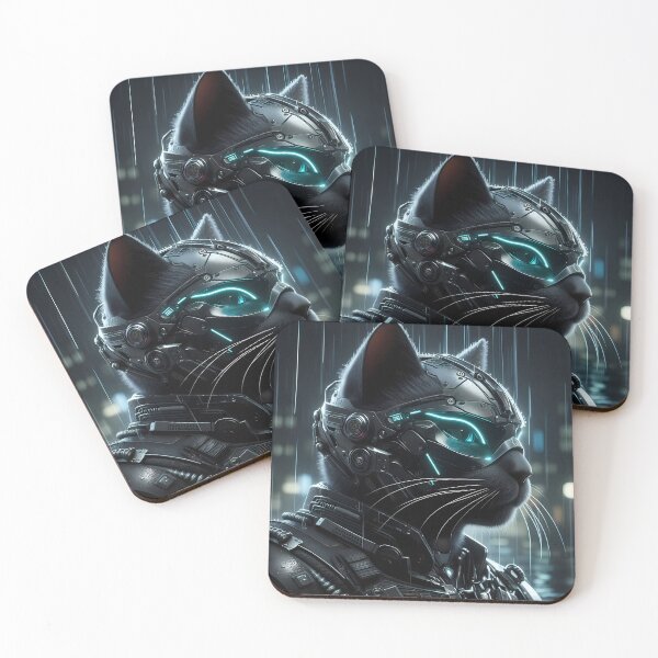 Item preview, Cyberpunk Tactical Cat Neon Vanguard designed and sold by CyberPawArt.