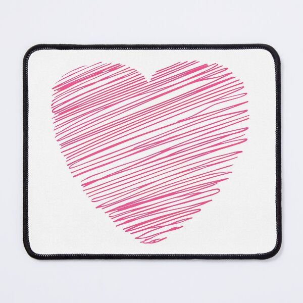 Item preview, Pink Scribble Heart Saint Valentine's Day - Minimalist Sketchy Love Doodle Art Print designed and sold by DesignArtist.ia.