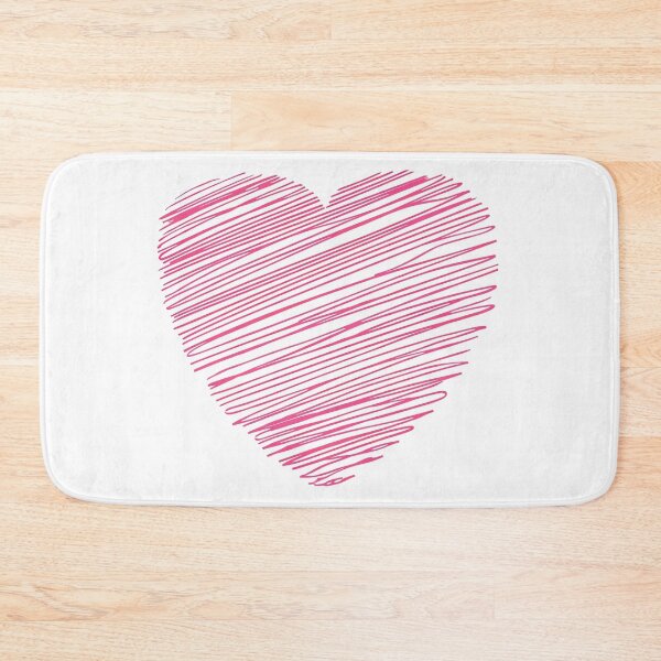 Item preview, Pink Scribble Heart Saint Valentine's Day - Minimalist Sketchy Love Doodle Art Print designed and sold by DesignArtist.ia.