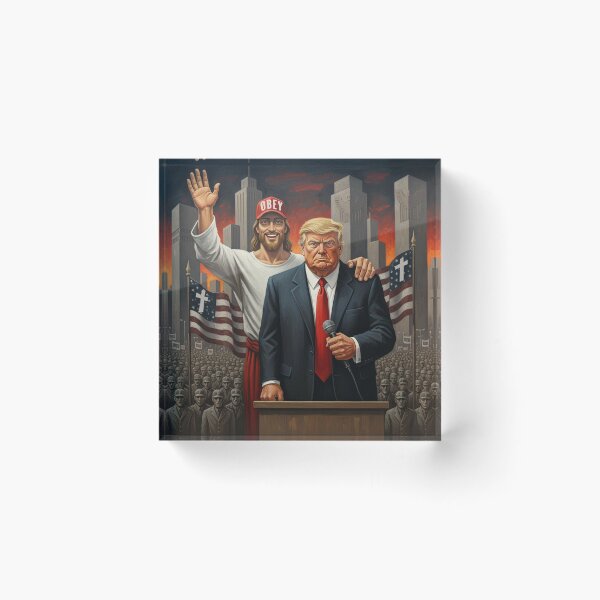 Item preview, Obey Jesus and Donald Trump Orwellian Fascism designed and sold by irregulargoods.