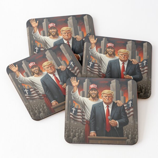 Item preview, Obey Jesus and Donald Trump Orwellian Fascism designed and sold by irregulargoods.