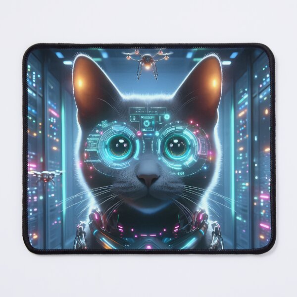 Item preview, Hacker Cat Cyber Data Hunter designed and sold by CyberPawArt.