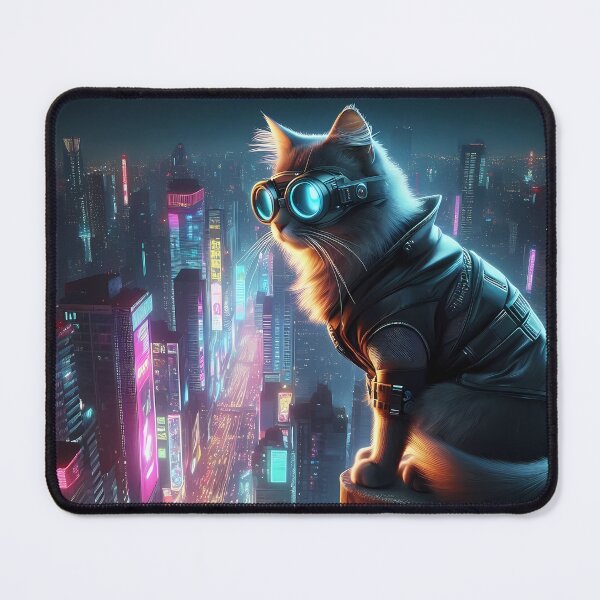 Item preview, City Overseer Night Watch Cat designed and sold by CyberPawArt.