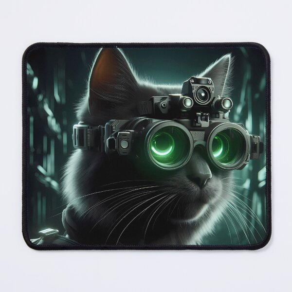 Item preview, Night Stalker Goggles Tactical Cat designed and sold by CyberPawArt.