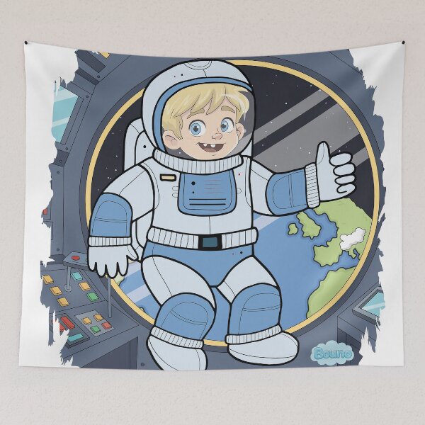 Item preview, Bouno’s Space Mission - Little Astronaut Piloting a Spaceship designed and sold by BounoWorld.