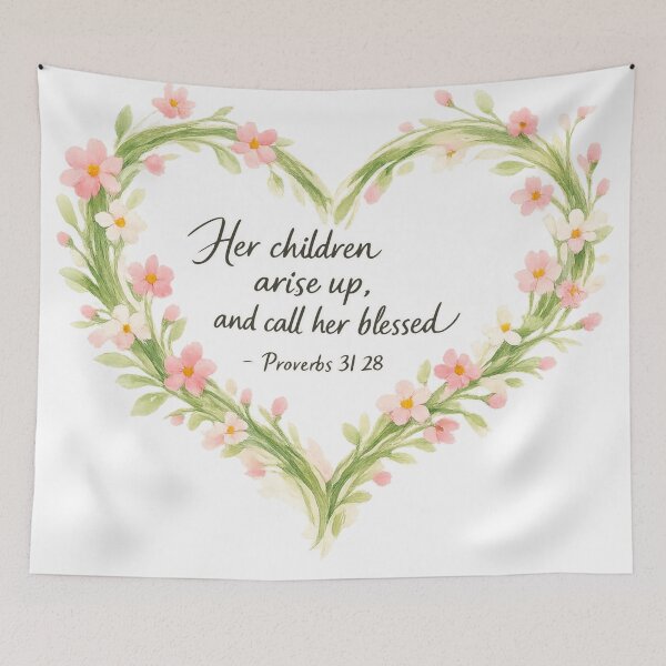 Item preview, Christian Mothers Day Heart Flowers Bible Verse Spring designed and sold by FunFitLife Studio.