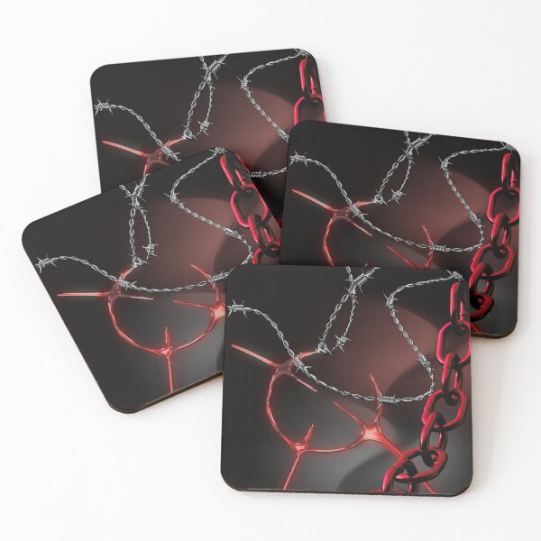 Item preview, Red Chain and Barbed Wire – Dark Rebellion designed and sold by IsaBellCreative.