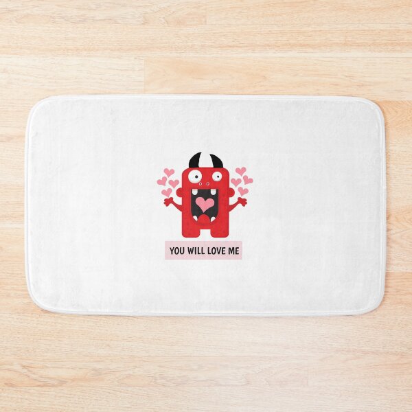 Item preview,  Illustration with Monster and Text "You Will Love Me" and Heart Decoration designed and sold by AlginaPugachova.