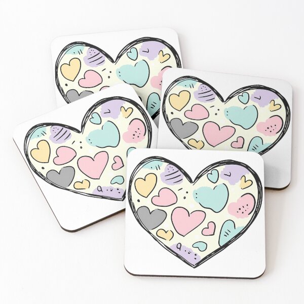 Item preview, Pastel Doodle Heart Fill Saint Valentine's Day - Cute Tiny Hearts Pattern Art Print designed and sold by DesignArtist.ia.