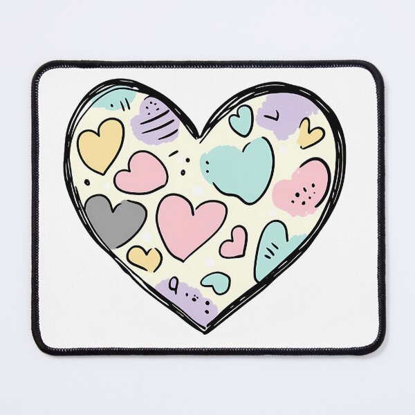 Item preview, Pastel Doodle Heart Fill Saint Valentine's Day - Cute Tiny Hearts Pattern Art Print designed and sold by DesignArtist.ia.