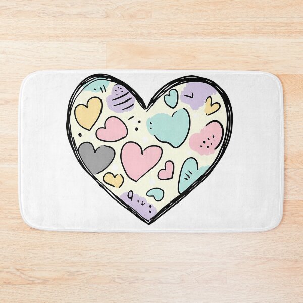 Item preview, Pastel Doodle Heart Fill Saint Valentine's Day - Cute Tiny Hearts Pattern Art Print designed and sold by DesignArtist.ia.