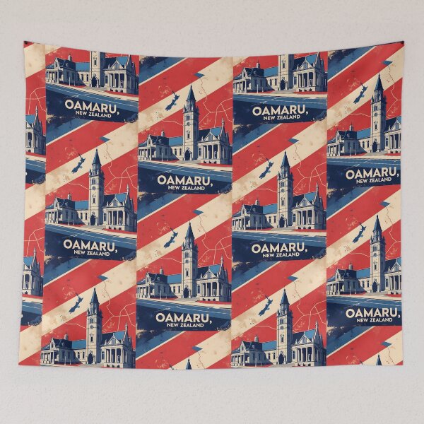 Item preview, Oamaru New Zealand Retro Vintage Travel Design designed and sold by TravelersGems.