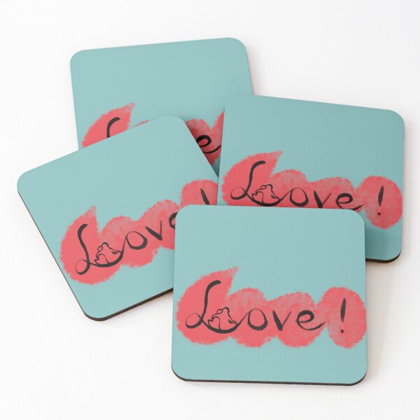 Item preview,  Minimalistic drawing of a couple on the word Love! designed and sold by SanaBerzh.