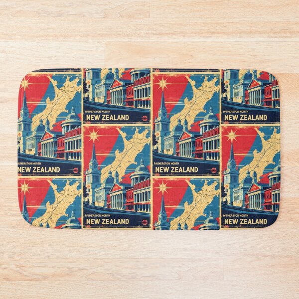 Item preview, Palmerston North New Zealand Retro Vintage Travel Design designed and sold by TravelersGems.