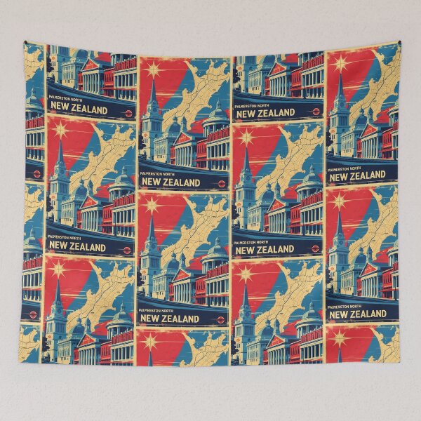 Item preview, Palmerston North New Zealand Retro Vintage Travel Design designed and sold by TravelersGems.