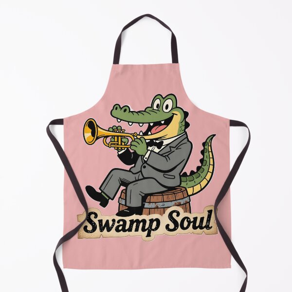 Item preview, Swamp Soul Alligator Trumpet Jazz Cartoon designed and sold by BoralisSynth.