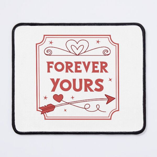 Item preview, Forever Yours – Valentine Love Typography Design designed and sold by Pawcrafted.
