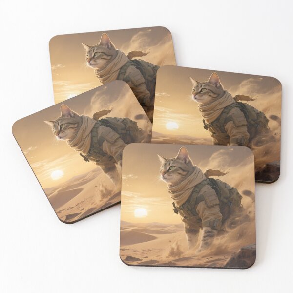 Item preview, Sand Ghost Desert Nomad Cat designed and sold by CyberPawArt.