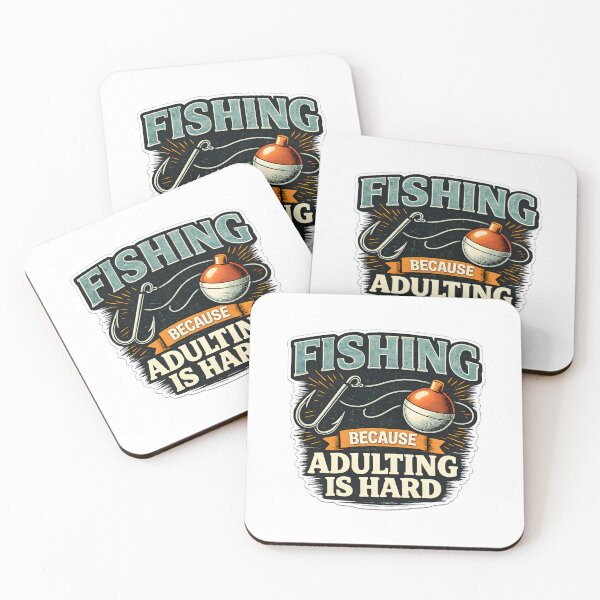 Item preview, Fishing Because Adulting Is Hard – Funny Fishing Humor Design designed and sold by SVALANART.