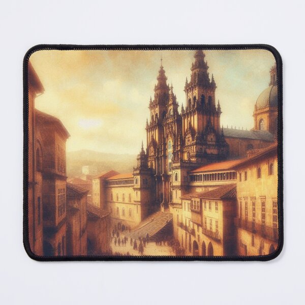 Item preview, Busy Golden Streets in a Medieval City designed and sold by Sybille-Yates.
