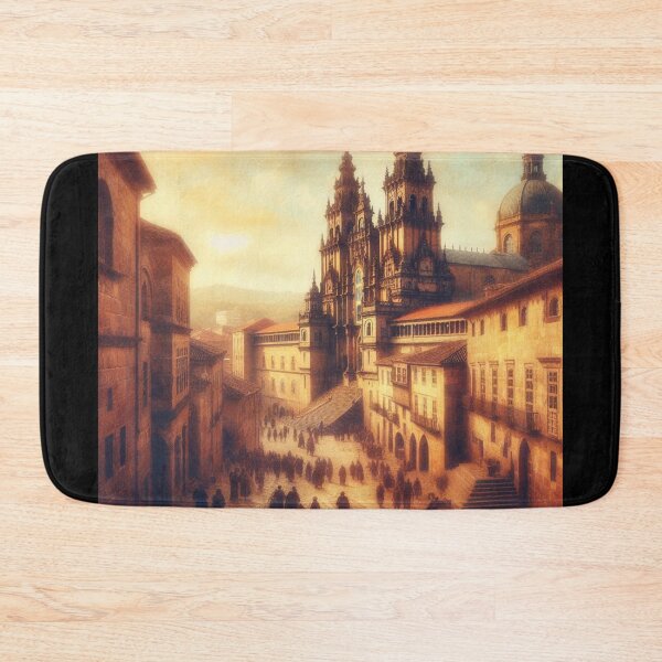 Item preview, Busy Golden Streets in a Medieval City designed and sold by Sybille-Yates.