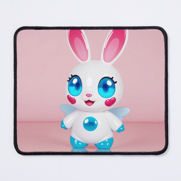 Item preview, Mini Robo Bunny Buddy – Cute Tech Mascot Toy designed and sold by VelraSceneory.