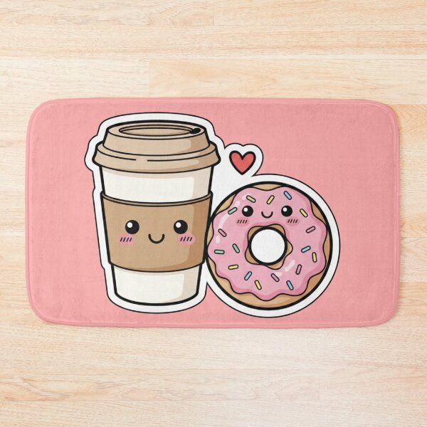 Item preview, Perfect Match Coffee and Donut | Cute Kawaii Valentine | Better Together Sticker Art designed and sold by Thaliandra.