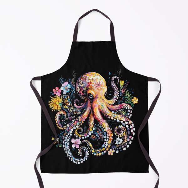 Item preview, Vintage Floral Octopus Marine Biologist Ocean Sea Animal designed and sold by waikibi ⭐⭐⭐⭐.