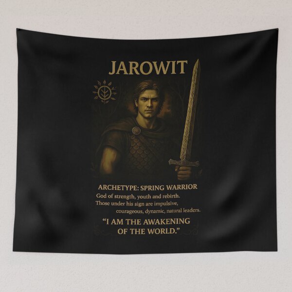 Item preview, Jarowit the Warrior of Spring Slavic Zodiac (March 31 - April 22) designed and sold by Myth-LegendArt.