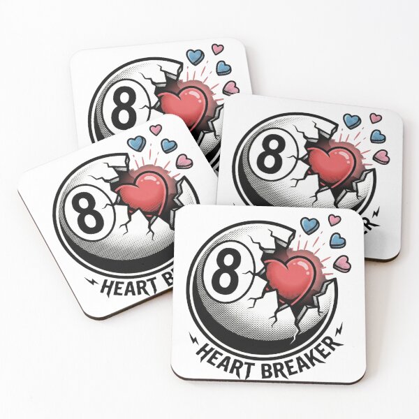 Item preview, 8 Ball Heartbreaker – Billiards Love Design designed and sold by Majnon8bp.