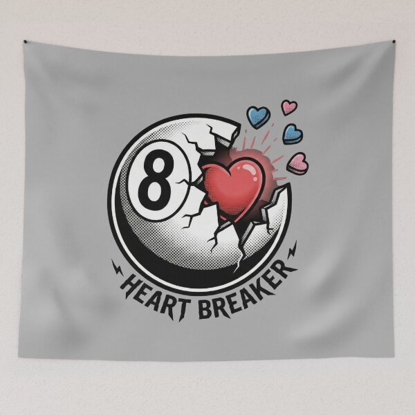 Item preview, 8 Ball Heartbreaker – Billiards Love Design designed and sold by Majnon8bp.