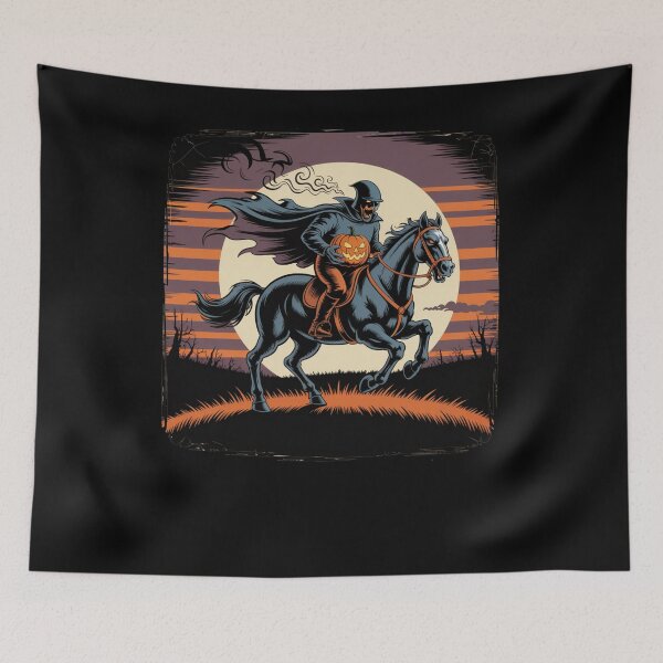 Item preview, Headless Horseman Pumpkin Halloween Ride designed and sold by flagylART.