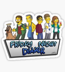 Friday Night Dinner Caricatures! Sticker