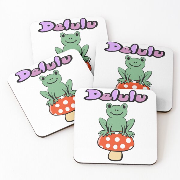 Item preview, Delulu Frog on a mushroom designed and sold by Artonmytee.