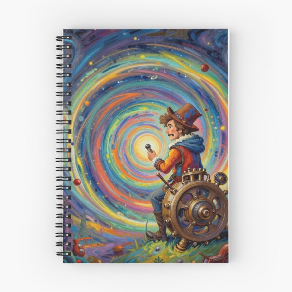 Item preview, Surreal time traveler in a cosmic landscape with vintage charm and imaginative depth designed and sold by FotoworldEdel.