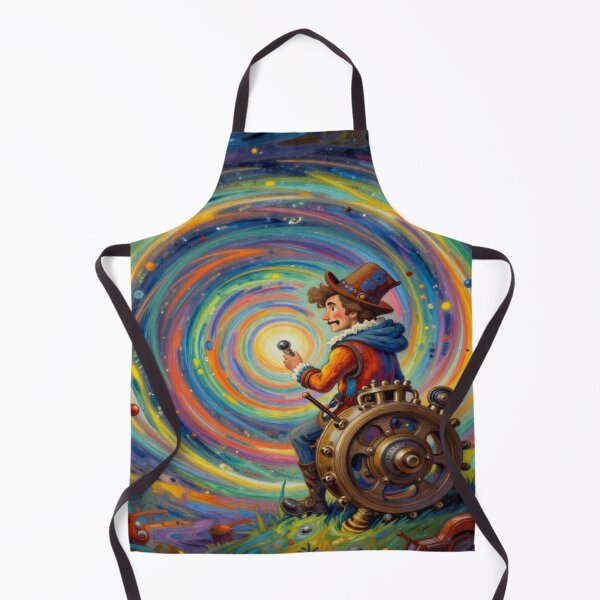 Item preview, Surreal time traveler in a cosmic landscape with vintage charm and imaginative depth designed and sold by FotoworldEdel.