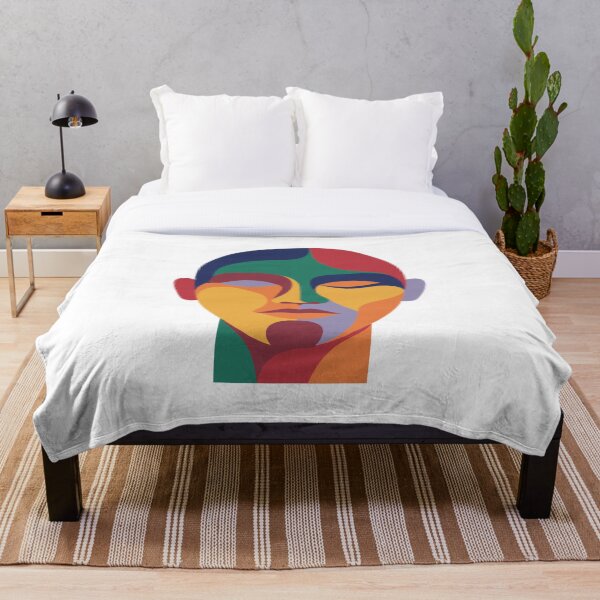 Item preview, Modern Abstract Face Portrait – Bold Geometric Color Art designed and sold by inaveed.