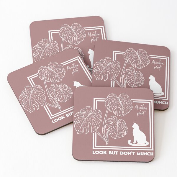 Item preview, Look But Dont Munch Monstera Cat Safety designed and sold by SP Motif.