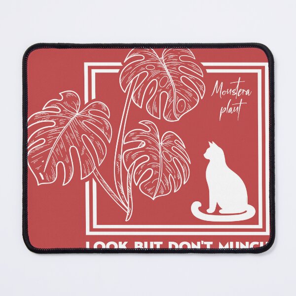 Item preview, Look But Dont Munch Monstera Cat Safety designed and sold by SP Motif.