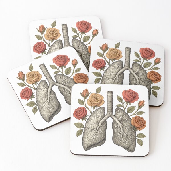 Item preview, Lungs and Roses designed and sold by Floral Anatomy .