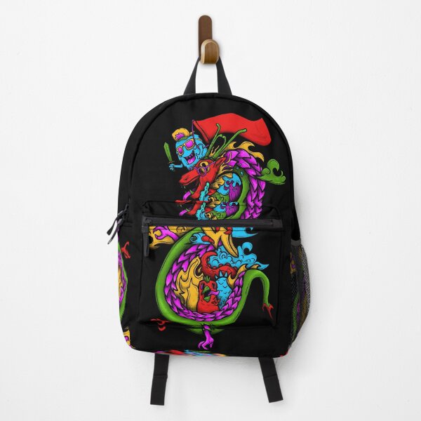 Item preview, Neon Dragon Rider – Psychedelic Fantasy Street Art designed and sold by Neon Chaos Studio.