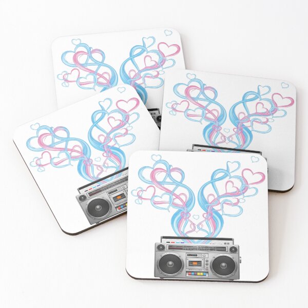 Item preview, Retro Boombox with Heartfelt Vibes designed and sold by StickVerse by Owais.