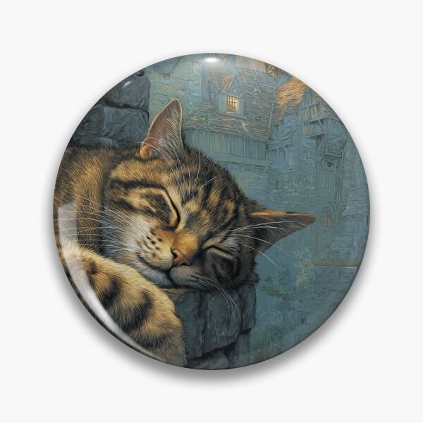 Item preview, Sleepy medieval cat guarding a castle designed and sold by Covenant  Salaam.