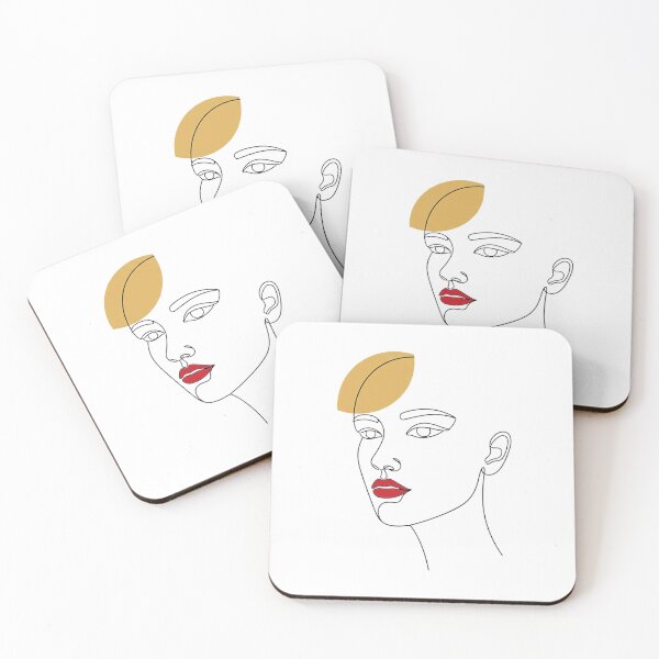 Item preview, Minimalist Abstract Line Face – Modern Portrait with Bold Accent designed and sold by inaveed.