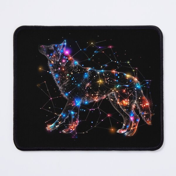 Item preview, Constellation Wolf T-Shirt – Celestial Galaxy Wolf Design designed and sold by PSYNOVA.