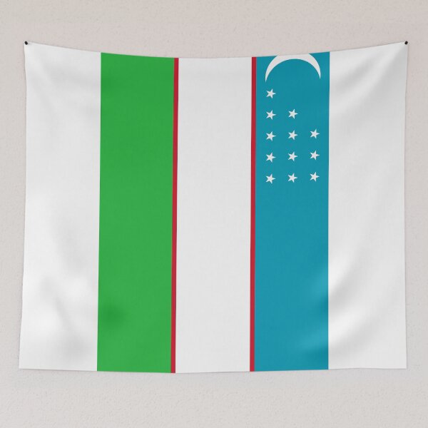 Item preview, Vertical Uzbekistan Flag Design designed and sold by NTGUILTY.