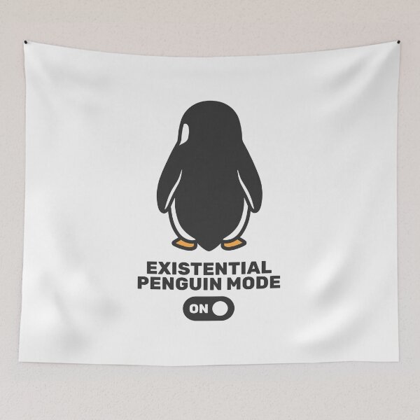 Item preview, Nihilistic Penguin | Existential Mode | Trending Meme | Viral Penguin | But Why | designed and sold by This & That Guild.