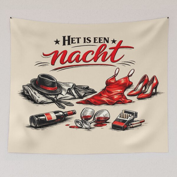 Item preview, Het is een Nacht – Retro Geïnspireerde Vector Illustratie designed and sold by Cleora Art .