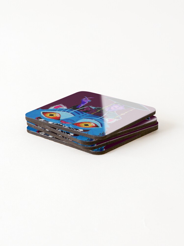 Thumbnail 4 of 5, Coasters (Set of 4), Dancing Demons designed and sold by Creatingwithcat.